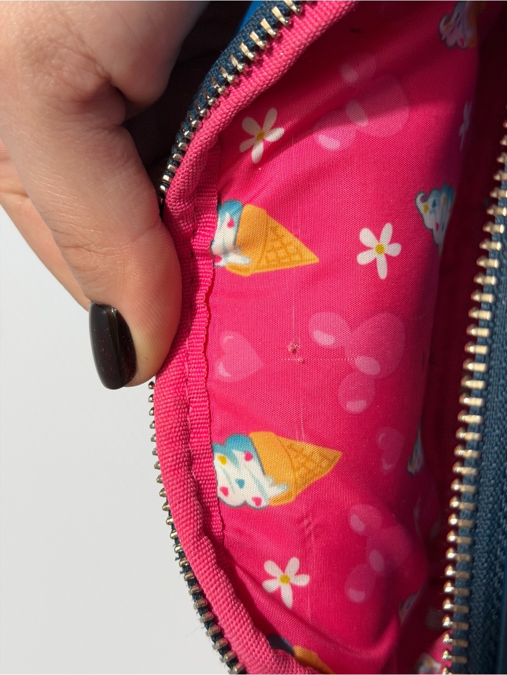 Disney Parks Loungefly Donald & Daisy Ice Cream Mini Backpack READ FLAW INFO - Picture 11 of 17